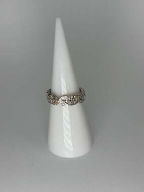 Zeghani 14kt +WG and Diamond Mother Nature Garden Ring Size 6.5 —